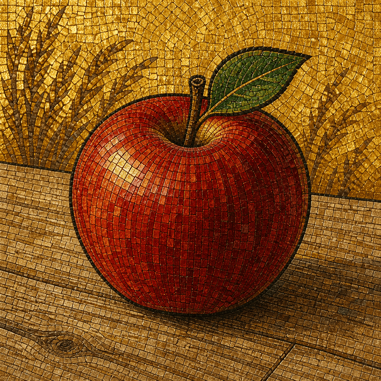 Byzantine style apple artwork