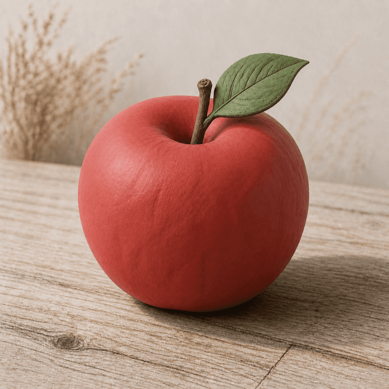 黏土风风格的桌面苹果