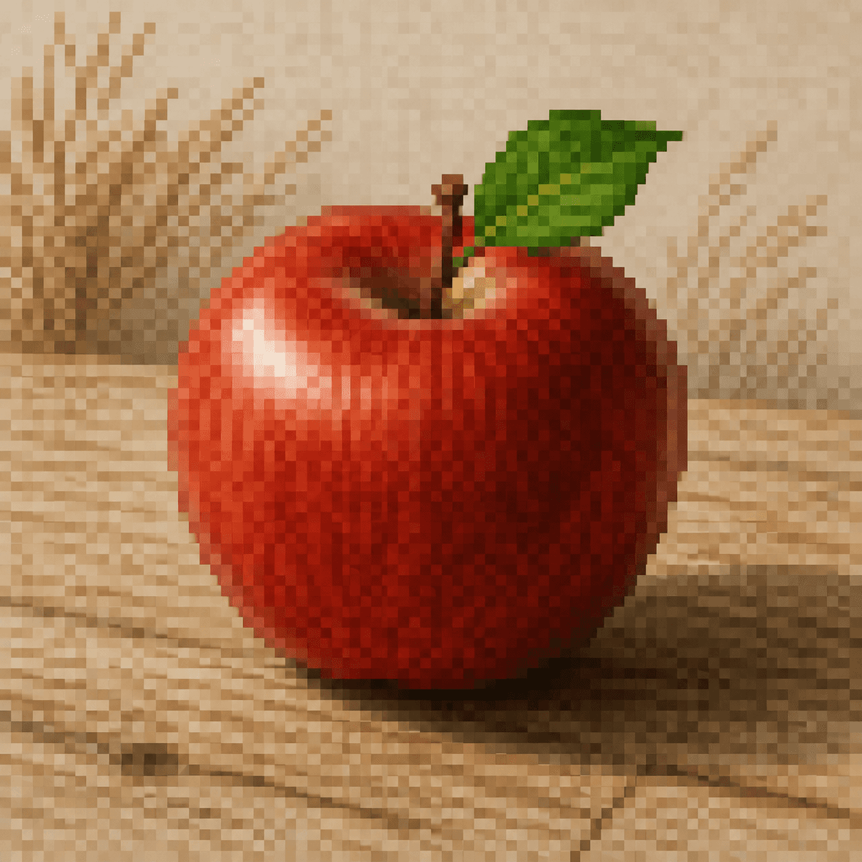 Pixel Type风格的桌面苹果
